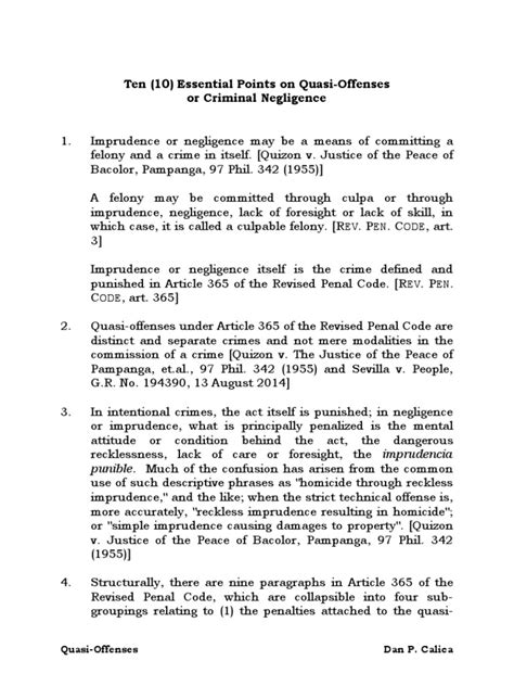 reckless imprudence in tagalog|Quasi.